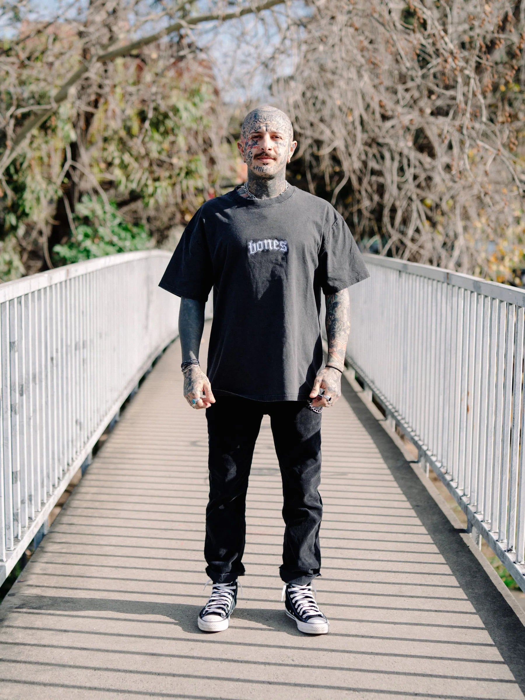 BACKBONE TEE - WASHED BLACK