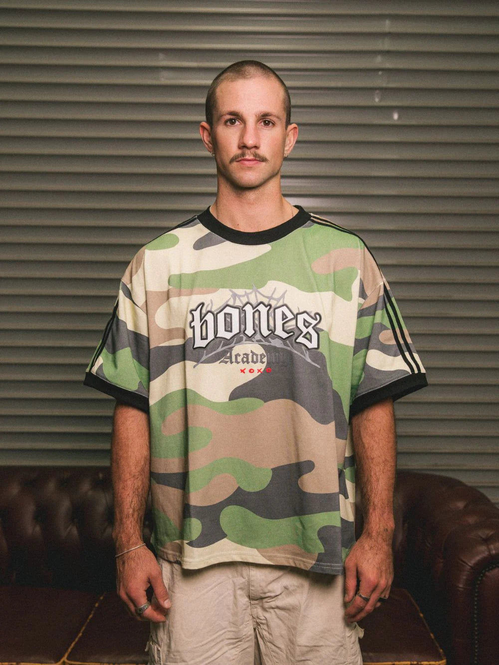 BONES ACADEMY RINGER TEE - CAMO