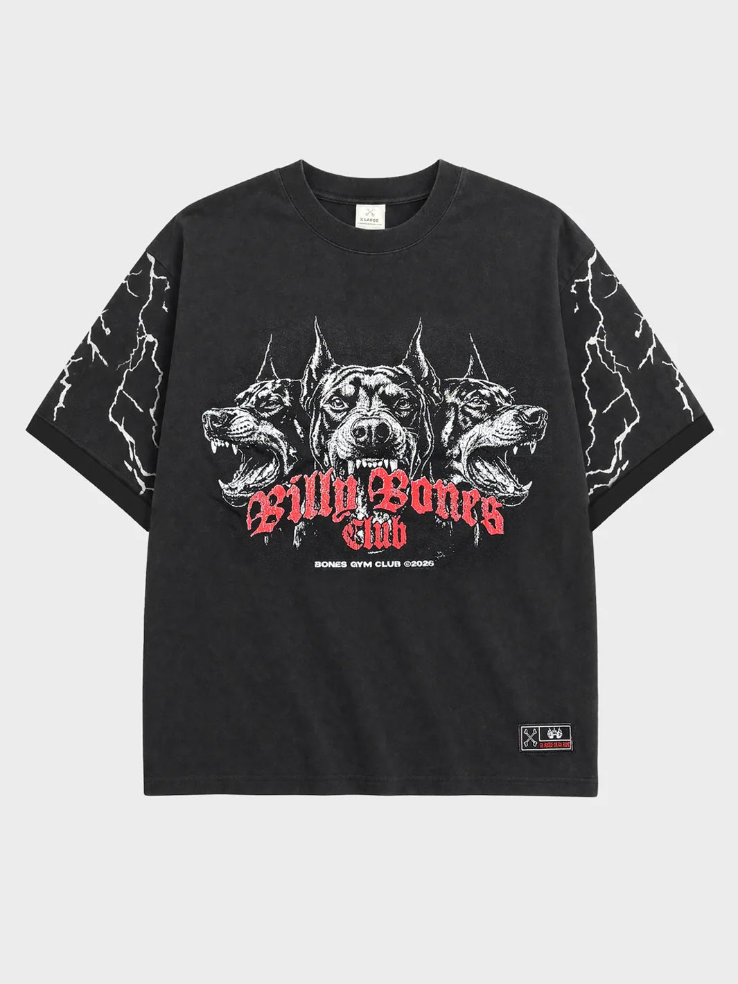 ALL BARK GYM TEE - WASHED BLACK