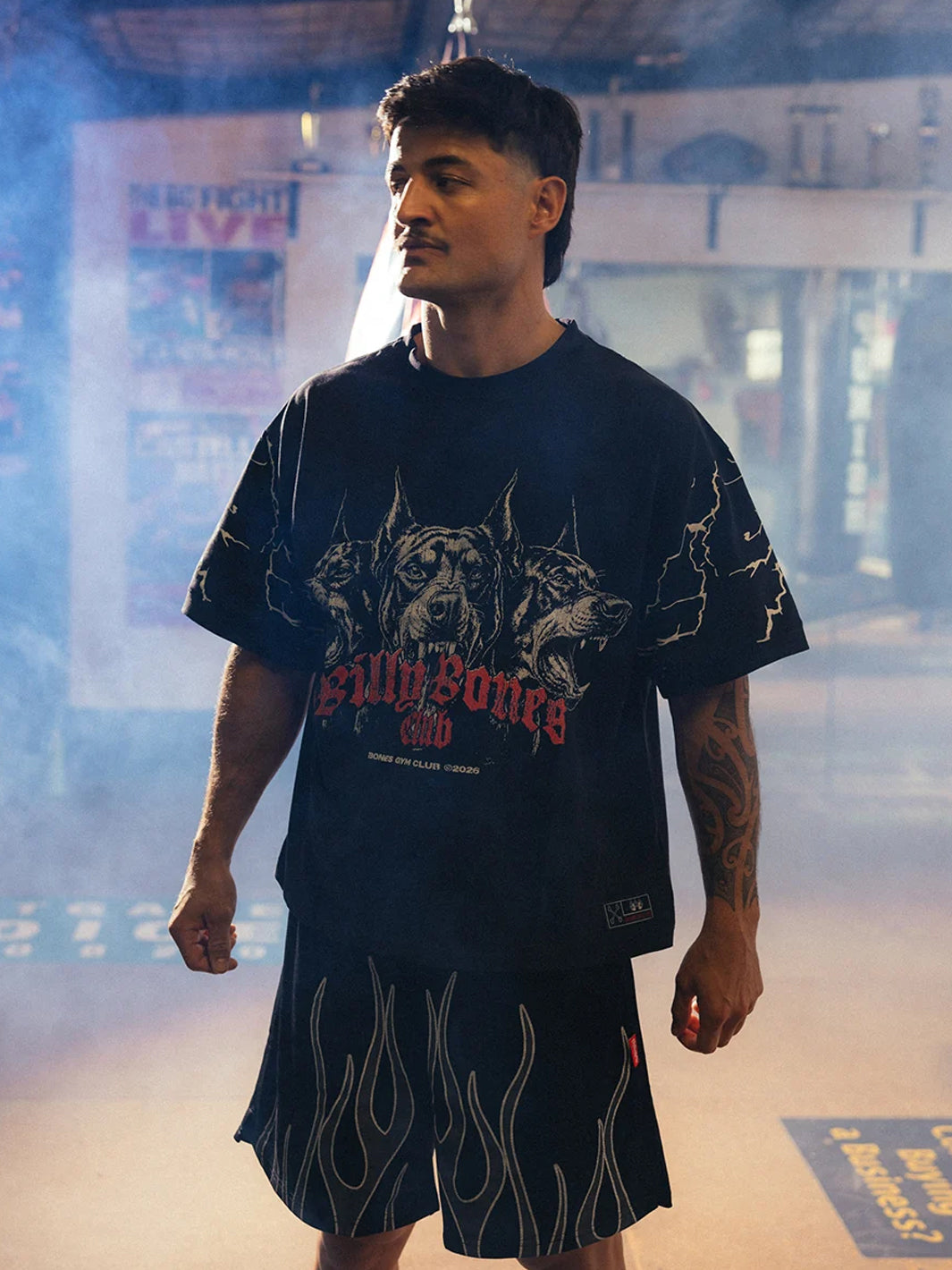 ALL BARK GYM TEE - WASHED BLACK