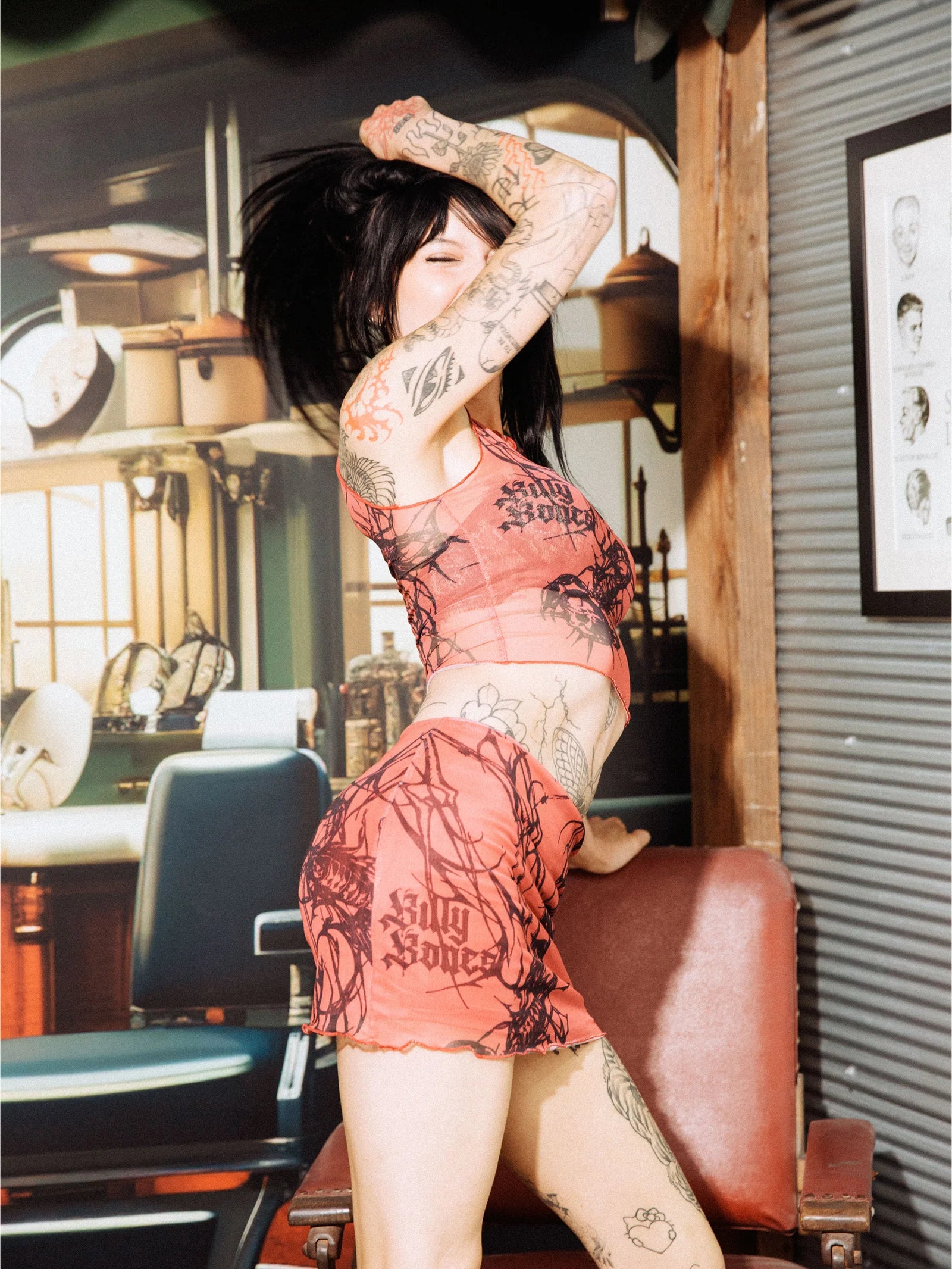 SCORPION MESH SKIRT - SHIRAZ