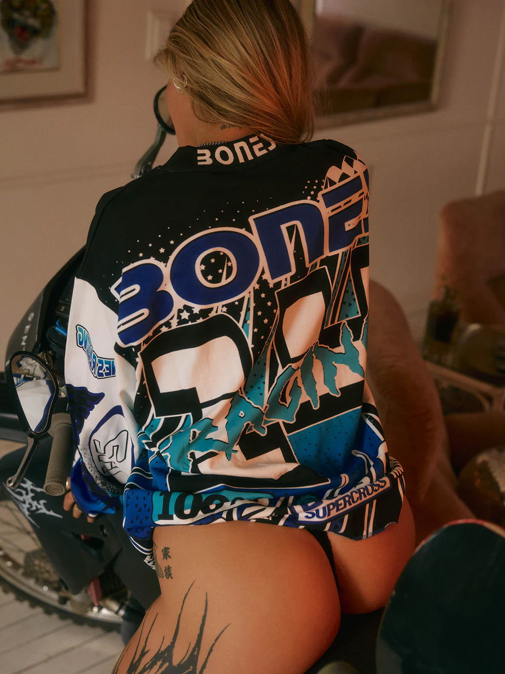 BONES MOTOCROSS JERSEY - BLUE/BLACK