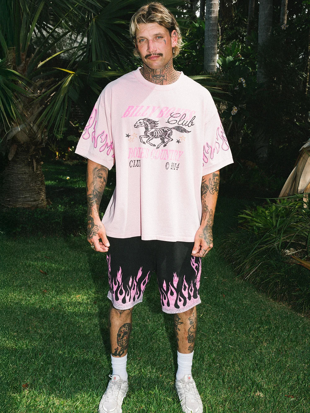 BURNER JERSEY SHORTS - PINK FLAME