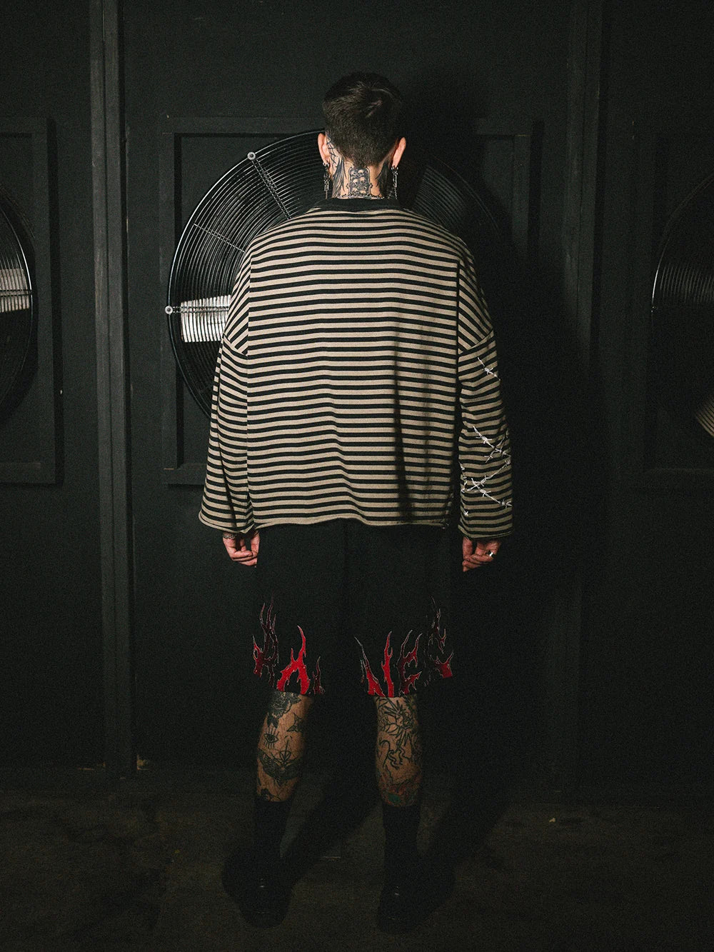ROCKER LONGSLEEVE PATCH TEE - STRIPED