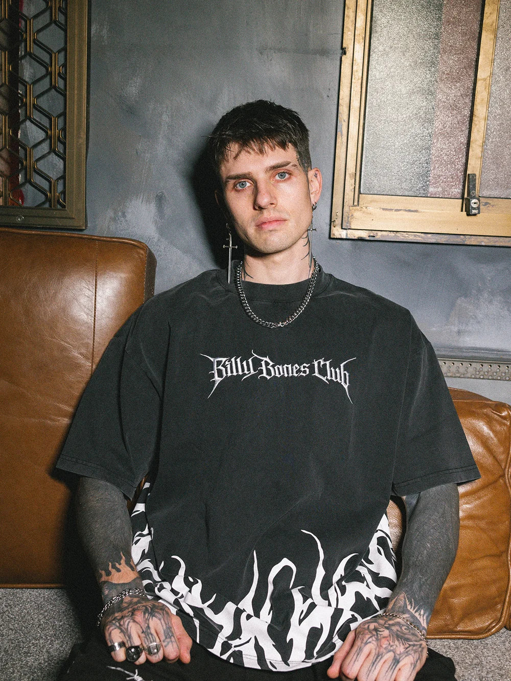 ROCKER LOGO TEE - WASHED BLACK