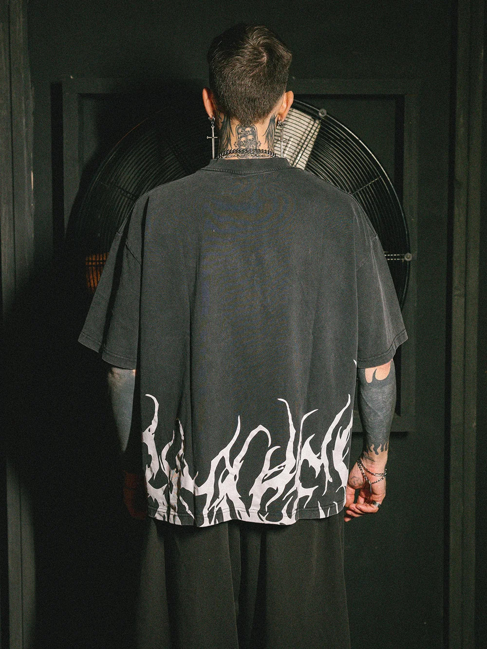 ROCKER LOGO TEE - WASHED BLACK