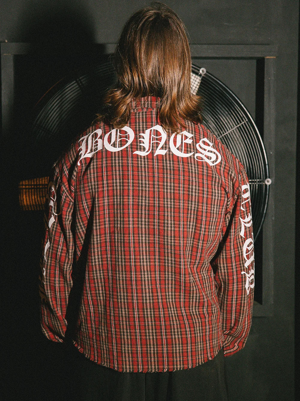 ROCKER PATCH PLAID SHIRT - RED