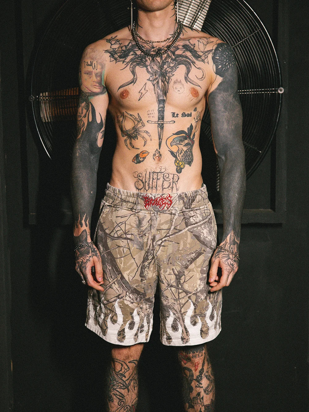 BURNER JERSEY SHORTS - BARBED CAMO