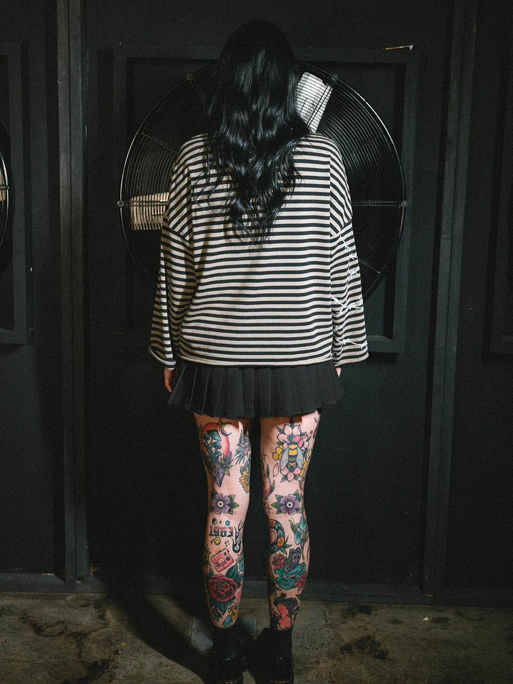 ROCKER LONGSLEEVE PATCH TEE - STRIPED
