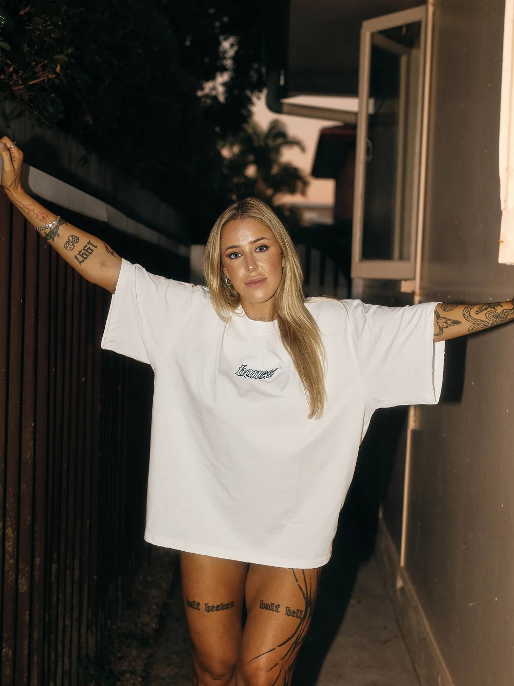 BONES CLASSIC 2.0 TEE - WHITE/BLUE