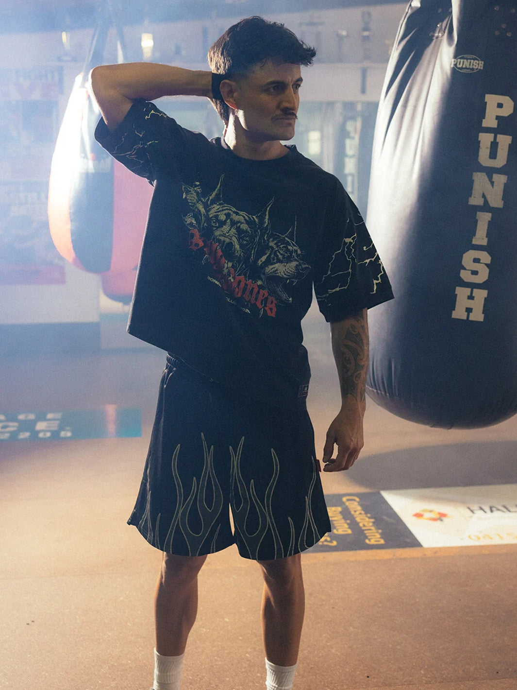 FLAMED BALLER SHORTS - BLACK