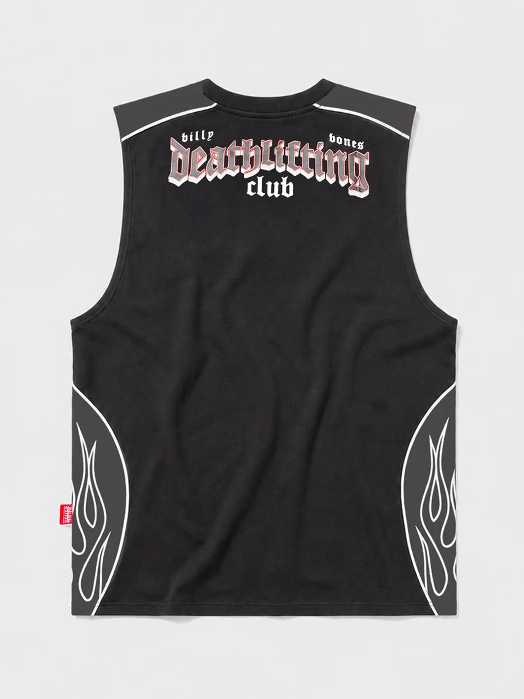 FLAMED MUSCLE TEE - BLACK