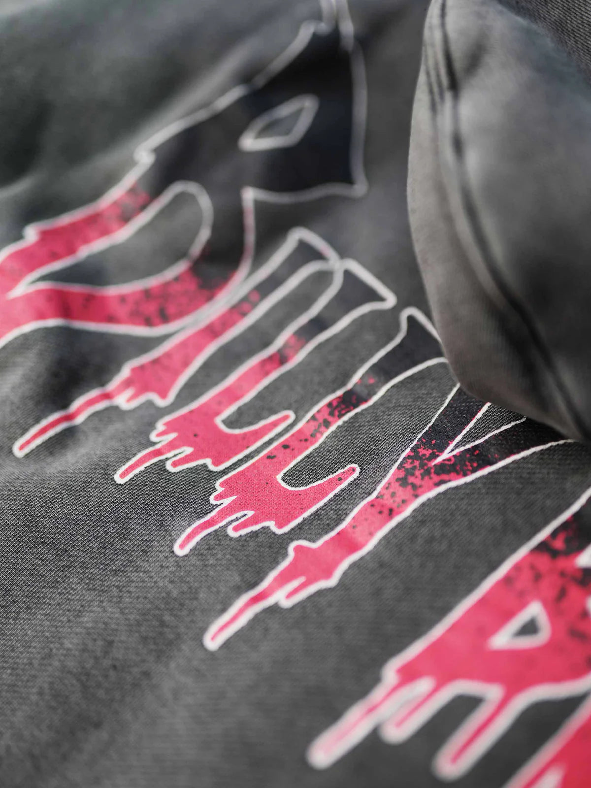PUNK LOVERS HOODIE - WASHED BLACK