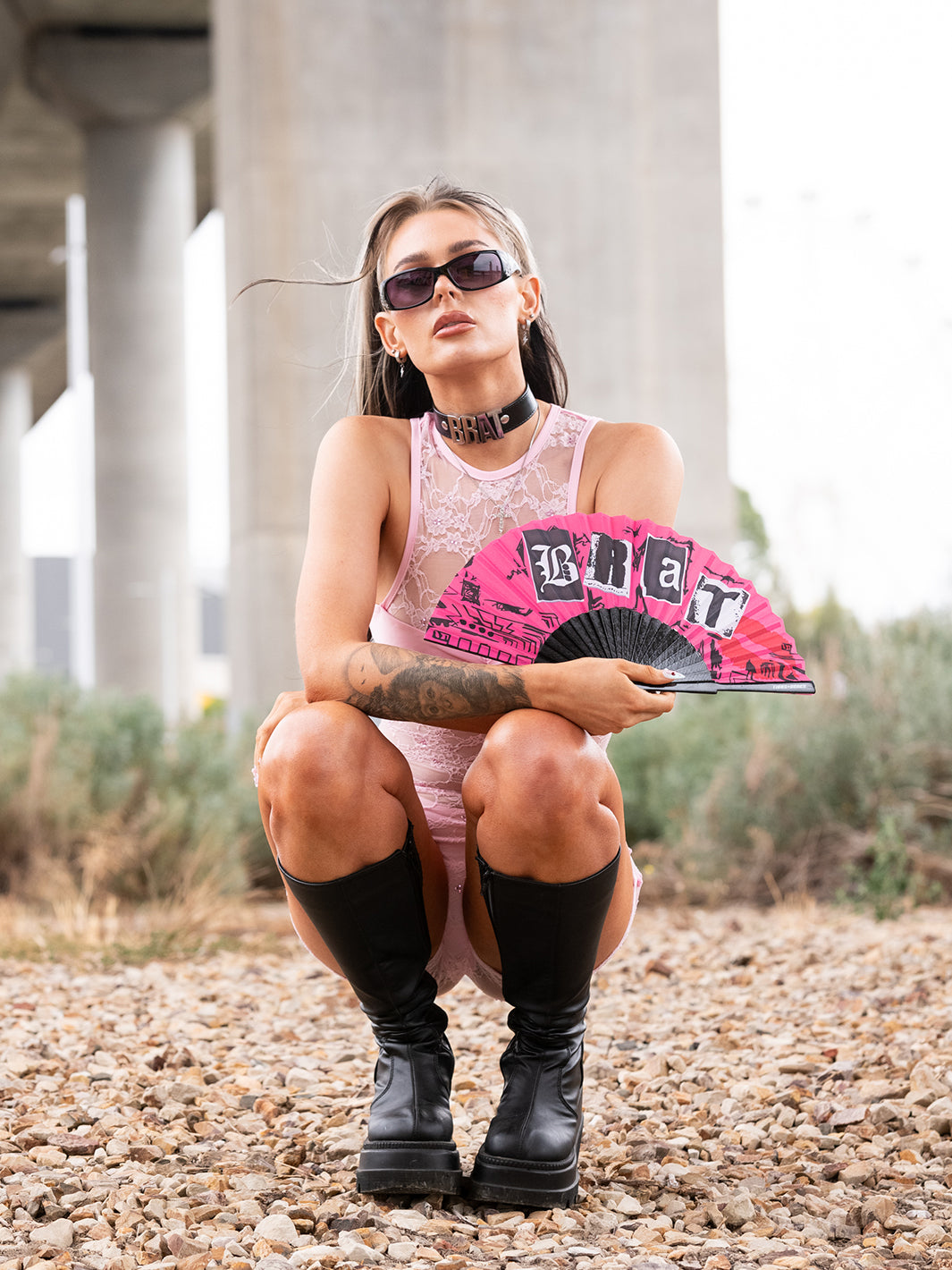 LUST & LACE BODYSUIT - PINK