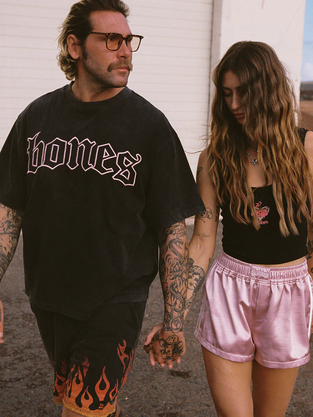 DOUBLE CROSSED SILK SHORTS - PINK