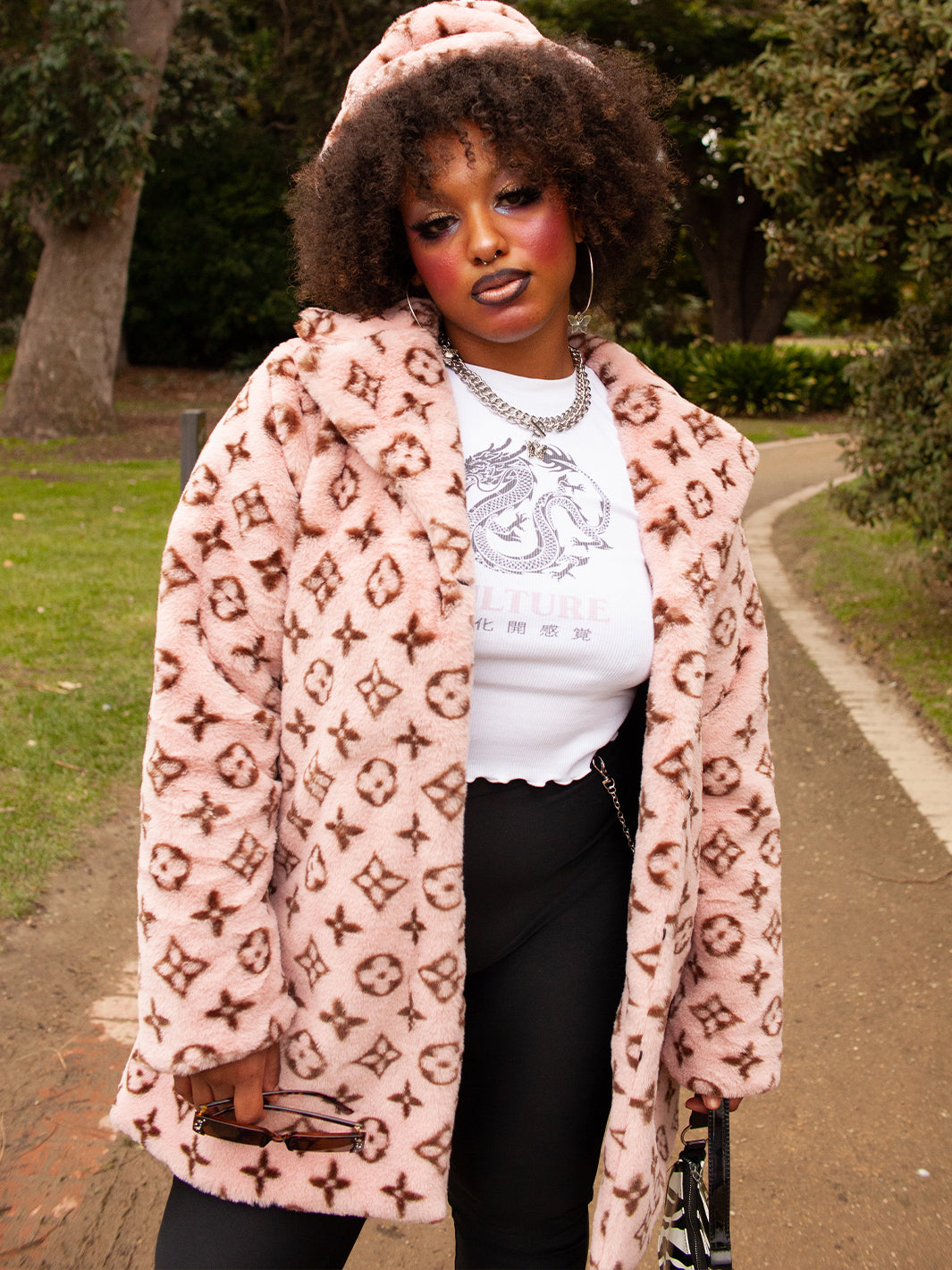 RICH BITCH FAUX FUR JACKET - PINK ✰ MADE 4 U ✰