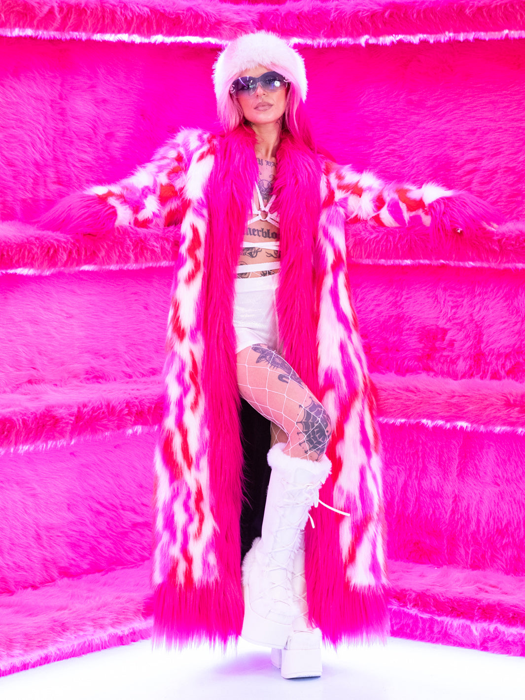 STRAWBERRY SHORTCAKE FAUX FUR TRIMMED JACKET ✰ MADE 4 U ✰