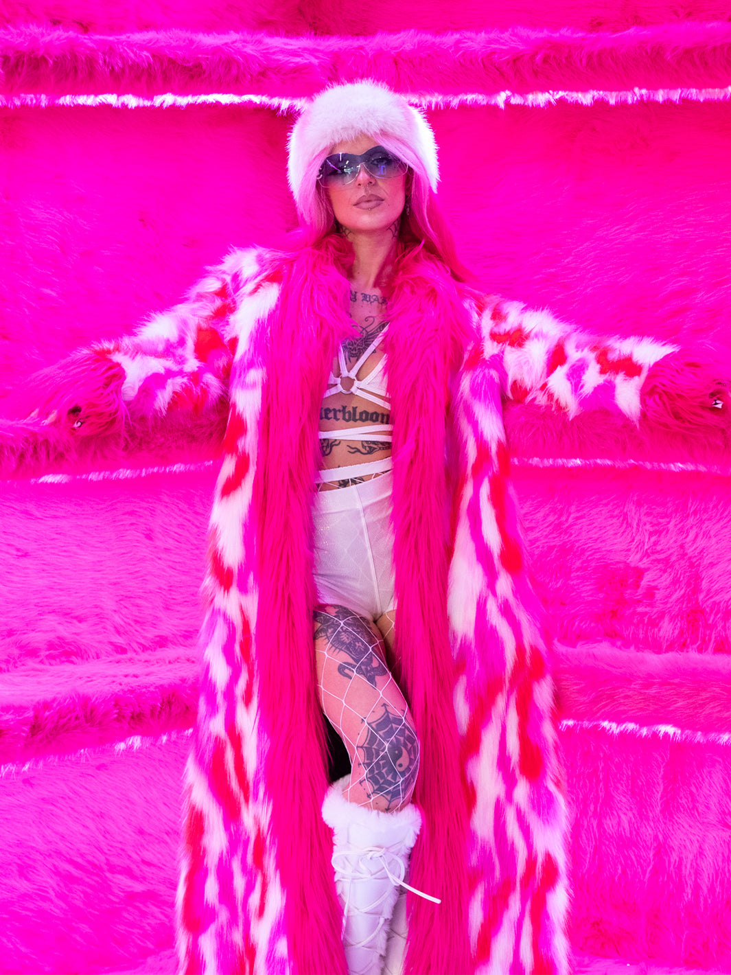 STRAWBERRY SHORTCAKE FAUX FUR TRIMMED JACKET ✰ MADE 4 U ✰