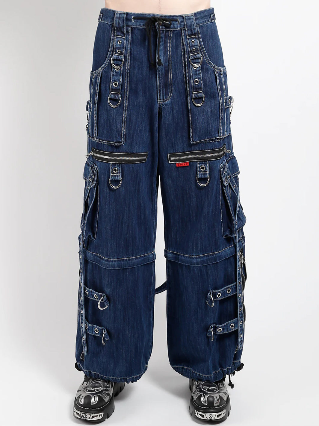 X STRAP PANT - DARK BLUE DENIM