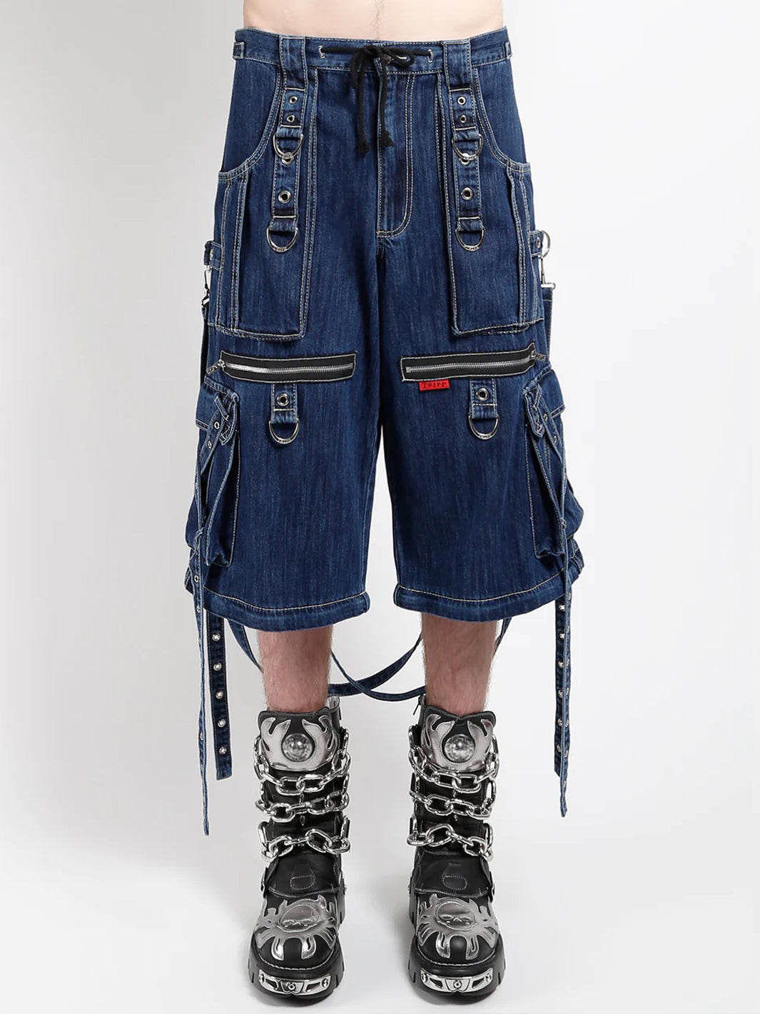 X STRAP PANT - DARK BLUE DENIM