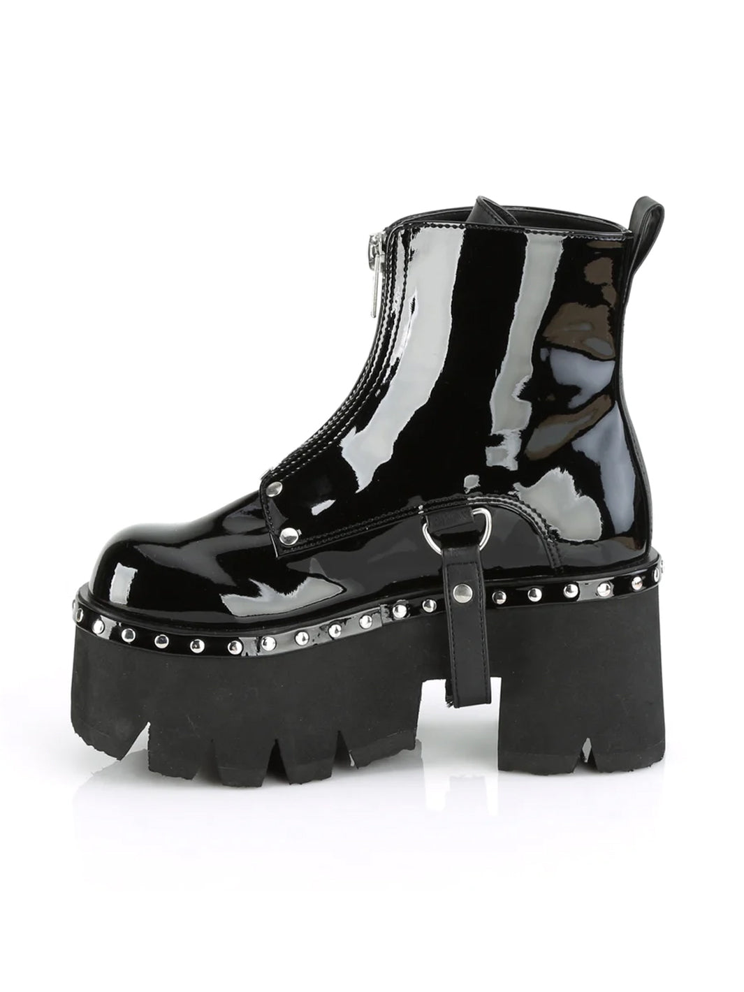 DEMONIA ASHES-100 BOOTS - BLACK PATENT  ✰ PRE ORDER ✰