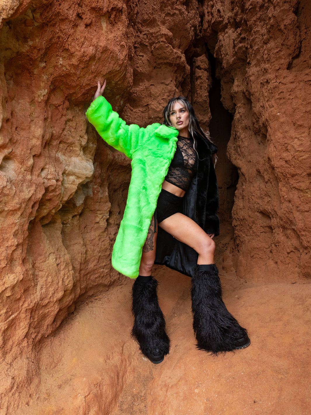 AREA 51 ALIEN DOOF JACKET - BLACK/GREEN ✰ MADE 4 U ✰