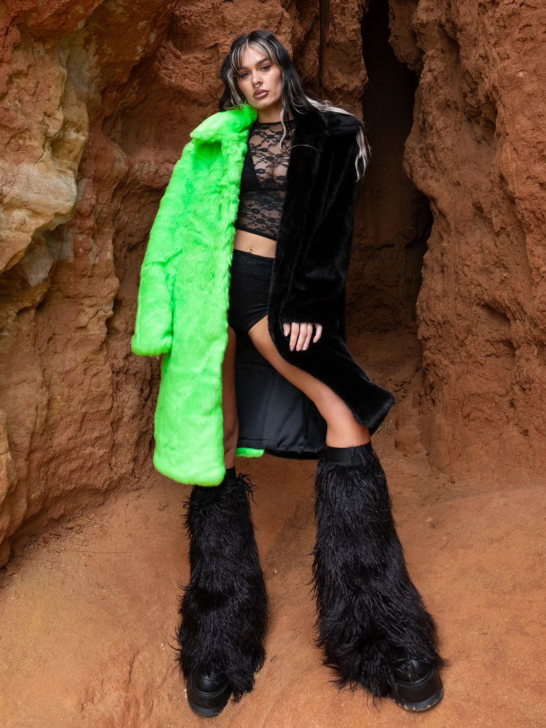 AREA 51 ALIEN DOOF JACKET - BLACK/GREEN ✰ MADE 4 U ✰