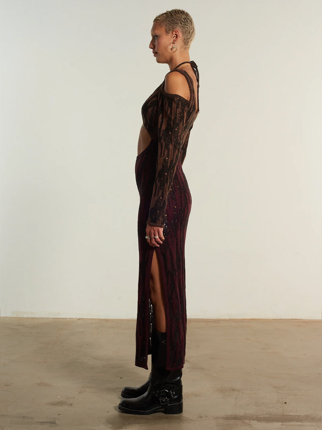 ASCEND CUT OUT KNITTED MAXI DRESS