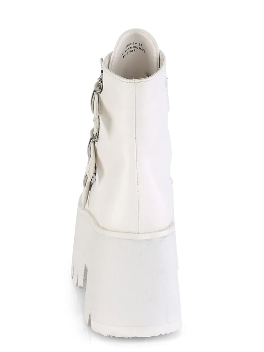 DEMONIA ASHES-55 - WHITE VEGAN LEATHER ✰ PRE ORDER ✰