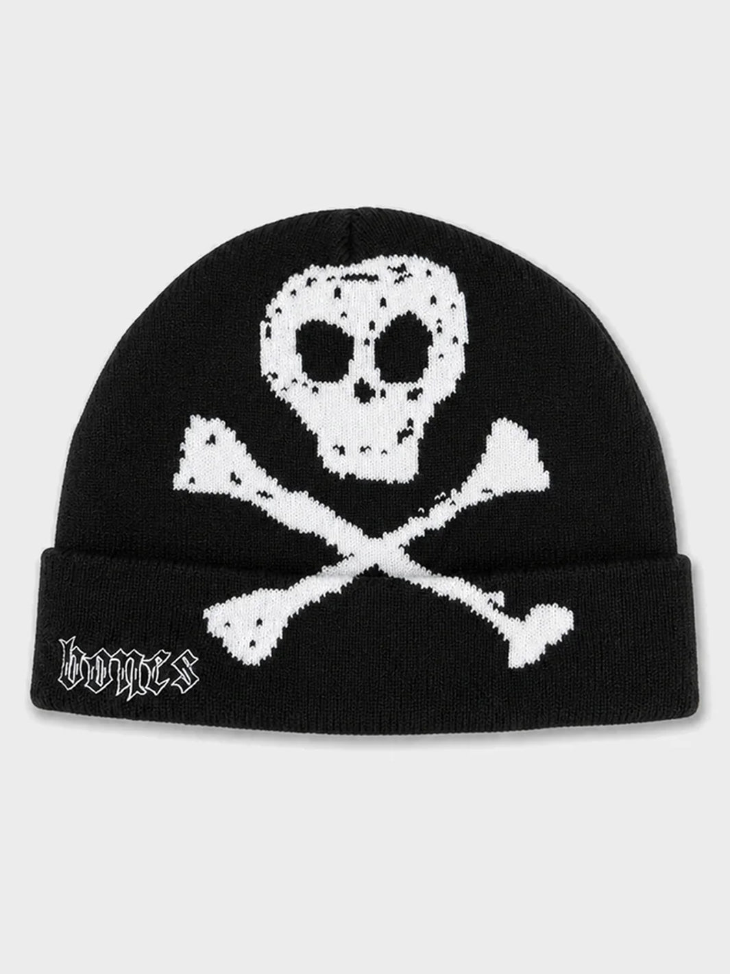 BONES SKULLY BEANIE - BLACK/WHITE