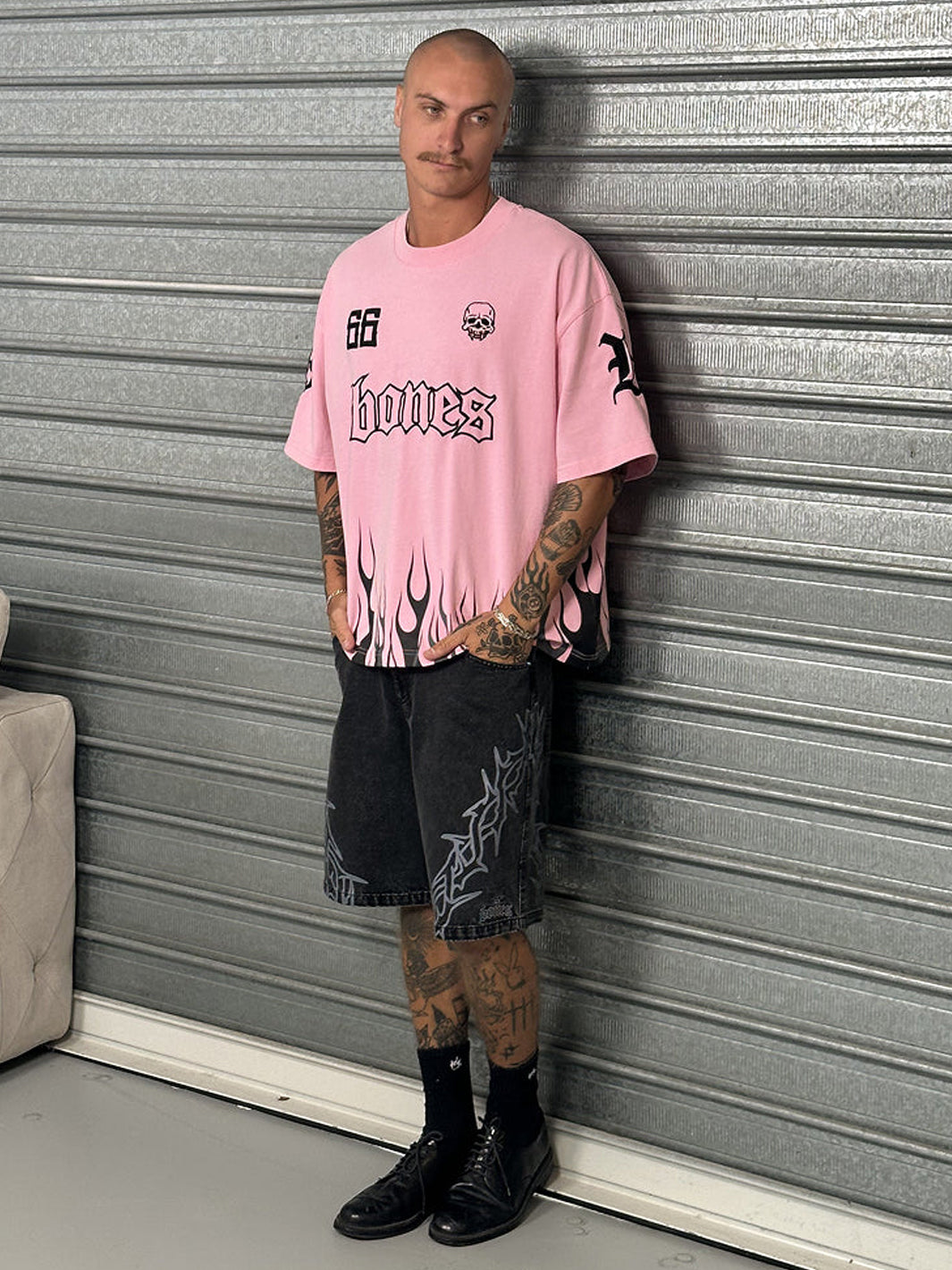 BURNER BOXY TEE - WASHED PINK