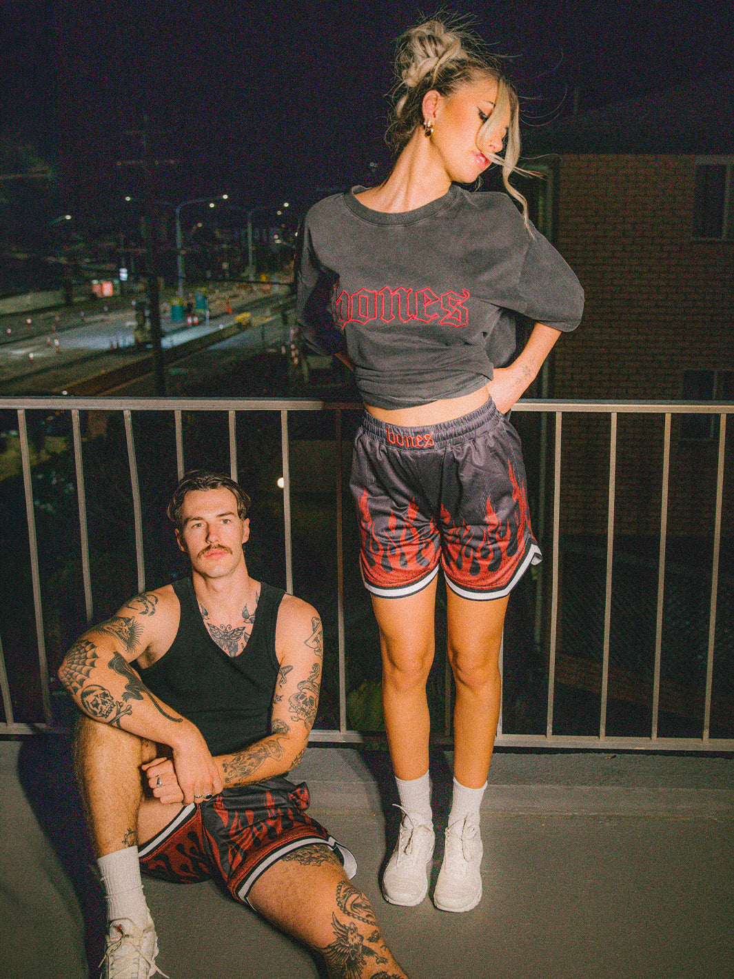 BURNER BALLER SHORTS - BLACK/RED