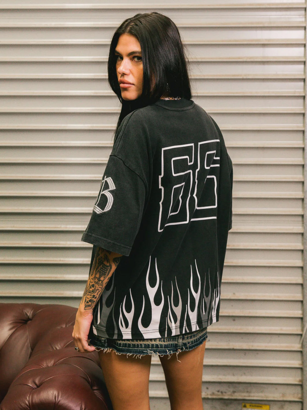 BURNER BOXY TEE - VINTAGE BLACK