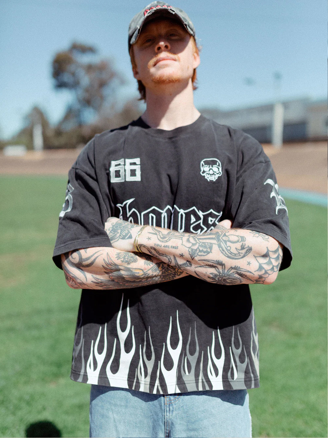 BURNER BOXY TEE - VINTAGE BLACK