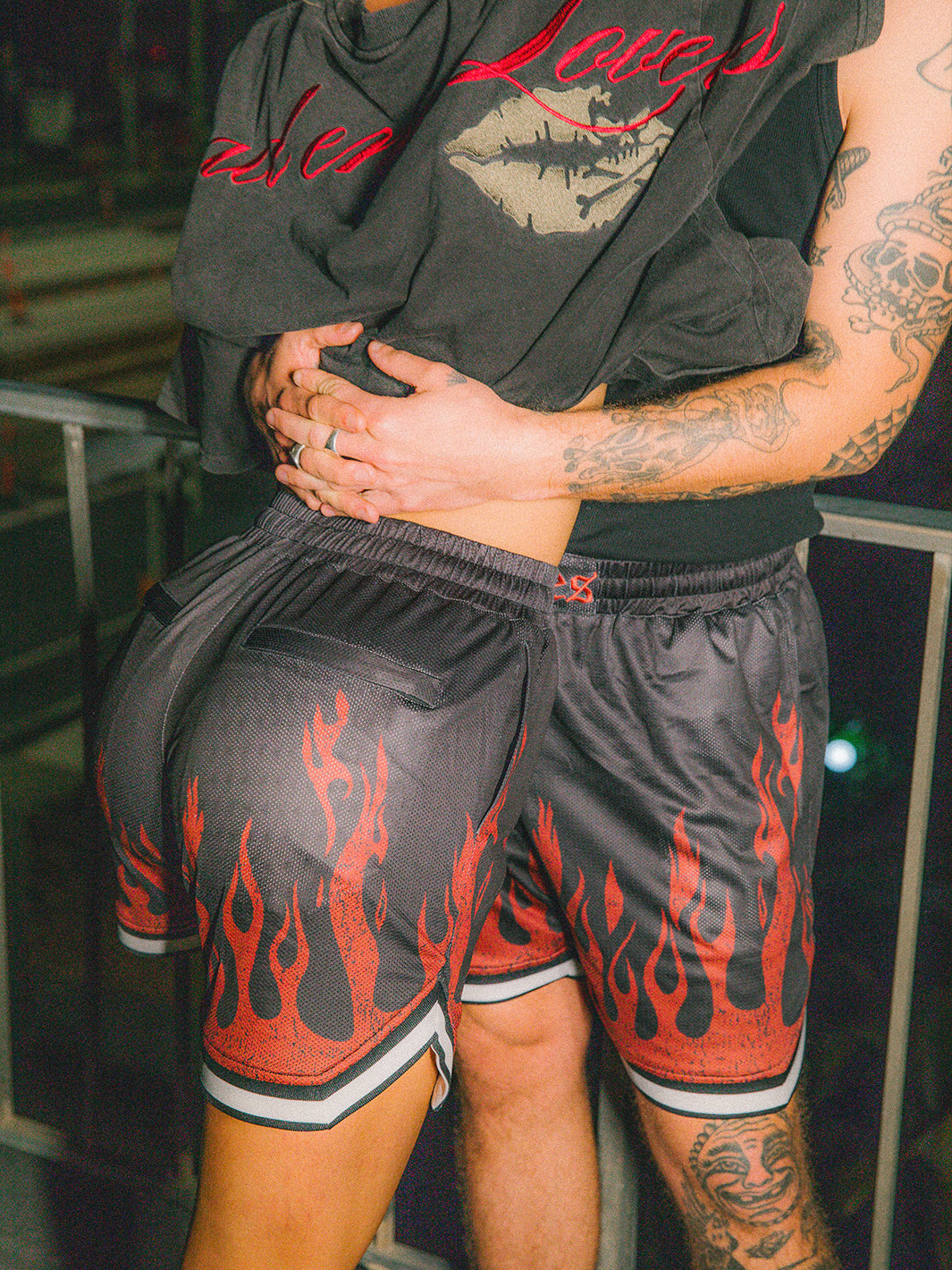 BURNER BALLER SHORTS - BLACK/RED