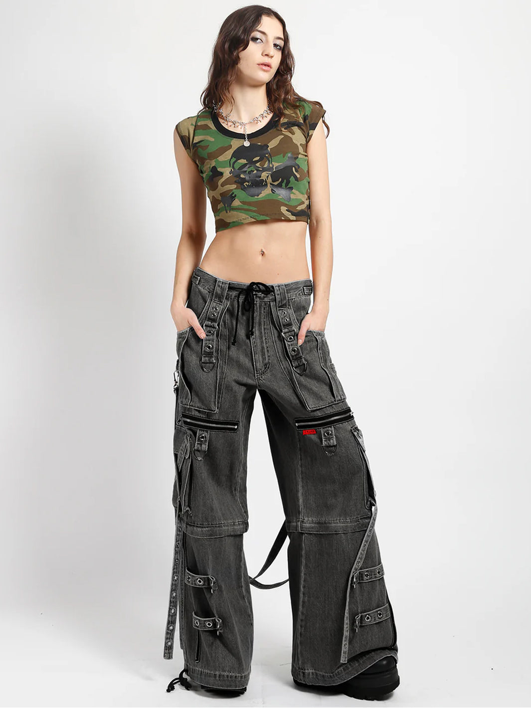 X-STRAP PANT - BLACK LIGHT DENIM