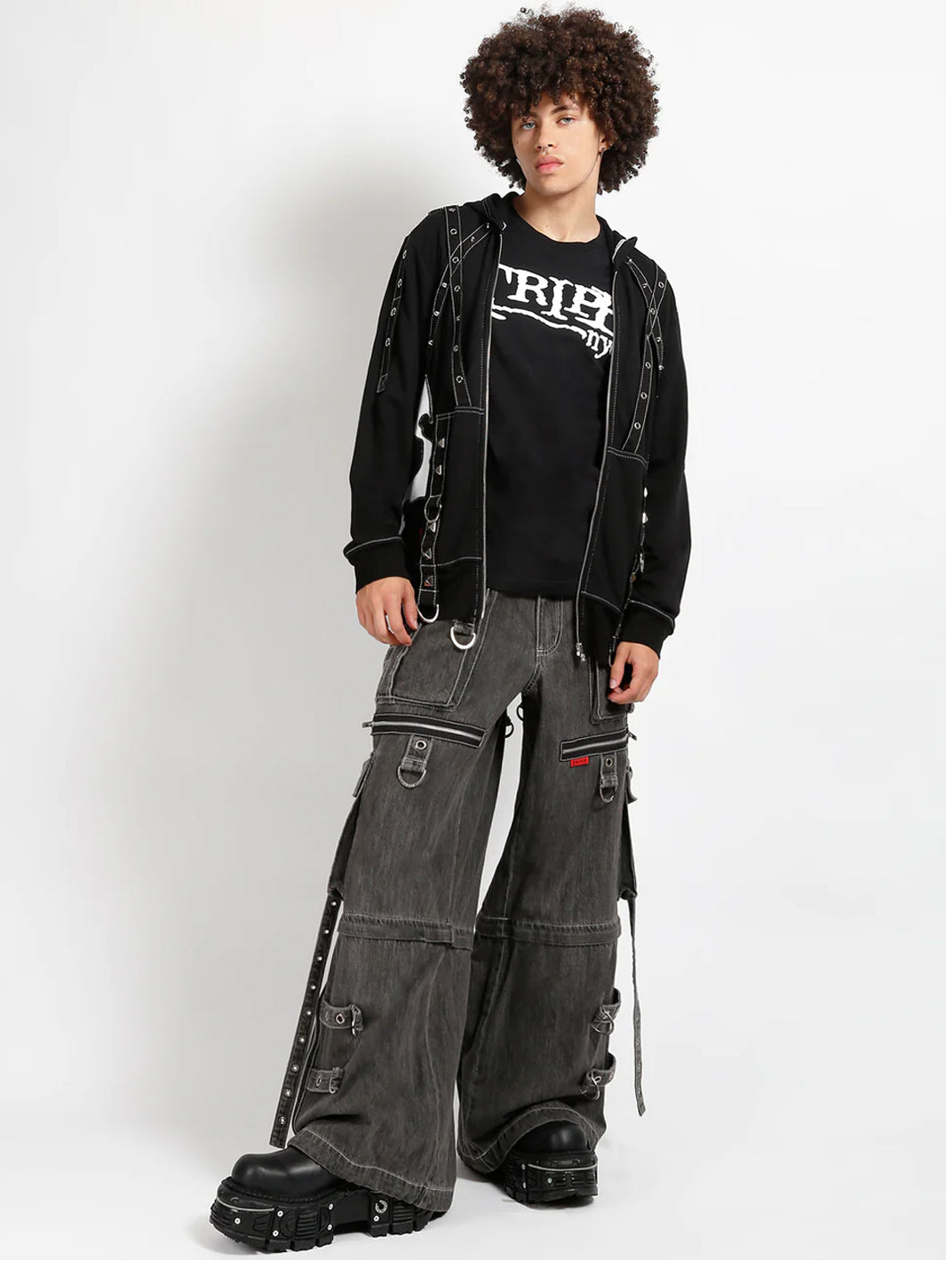 X-STRAP PANT - BLACK LIGHT DENIM