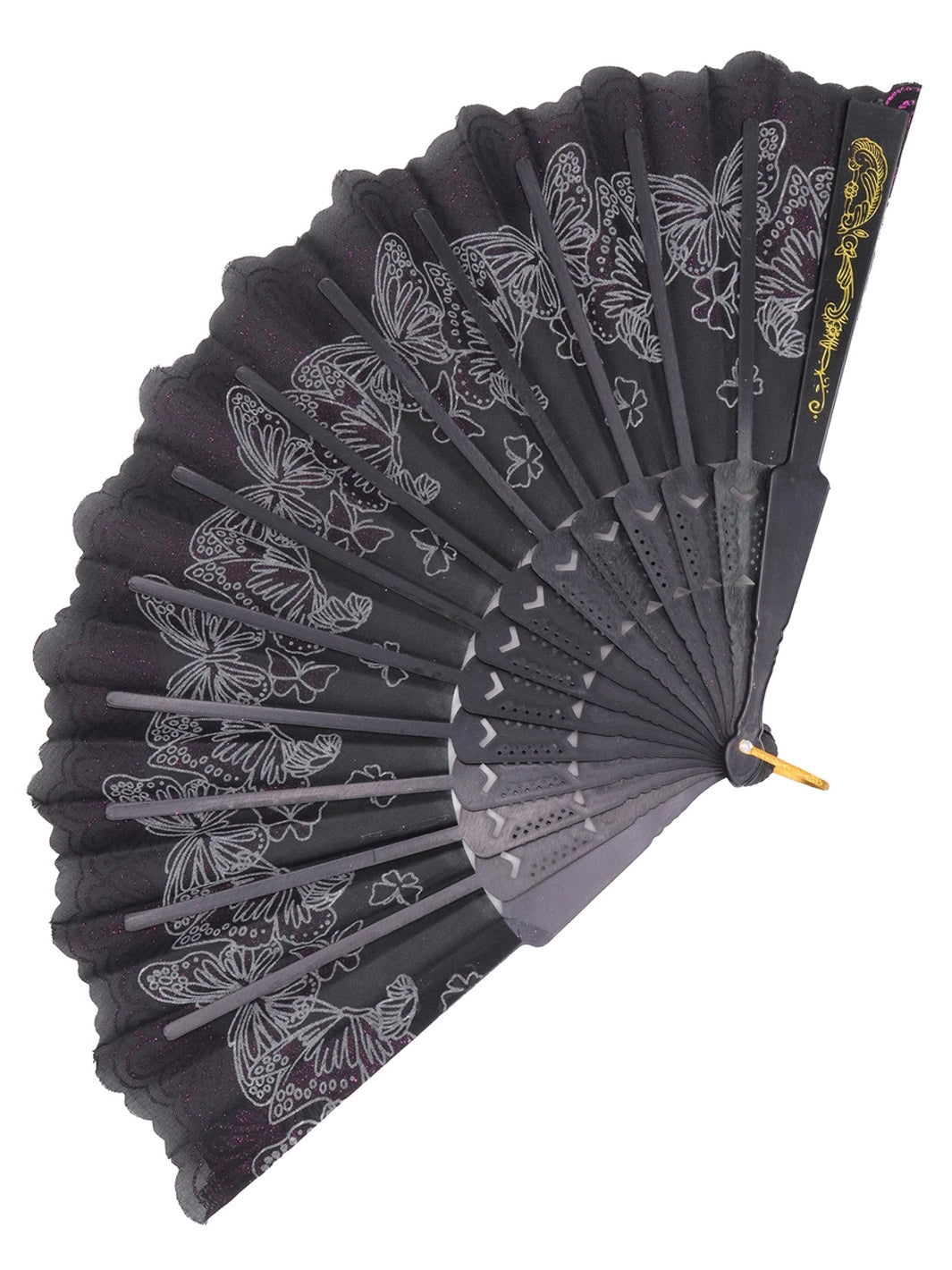 ENCHANTED BUTTERFLY FAN - BLACK & GOLD