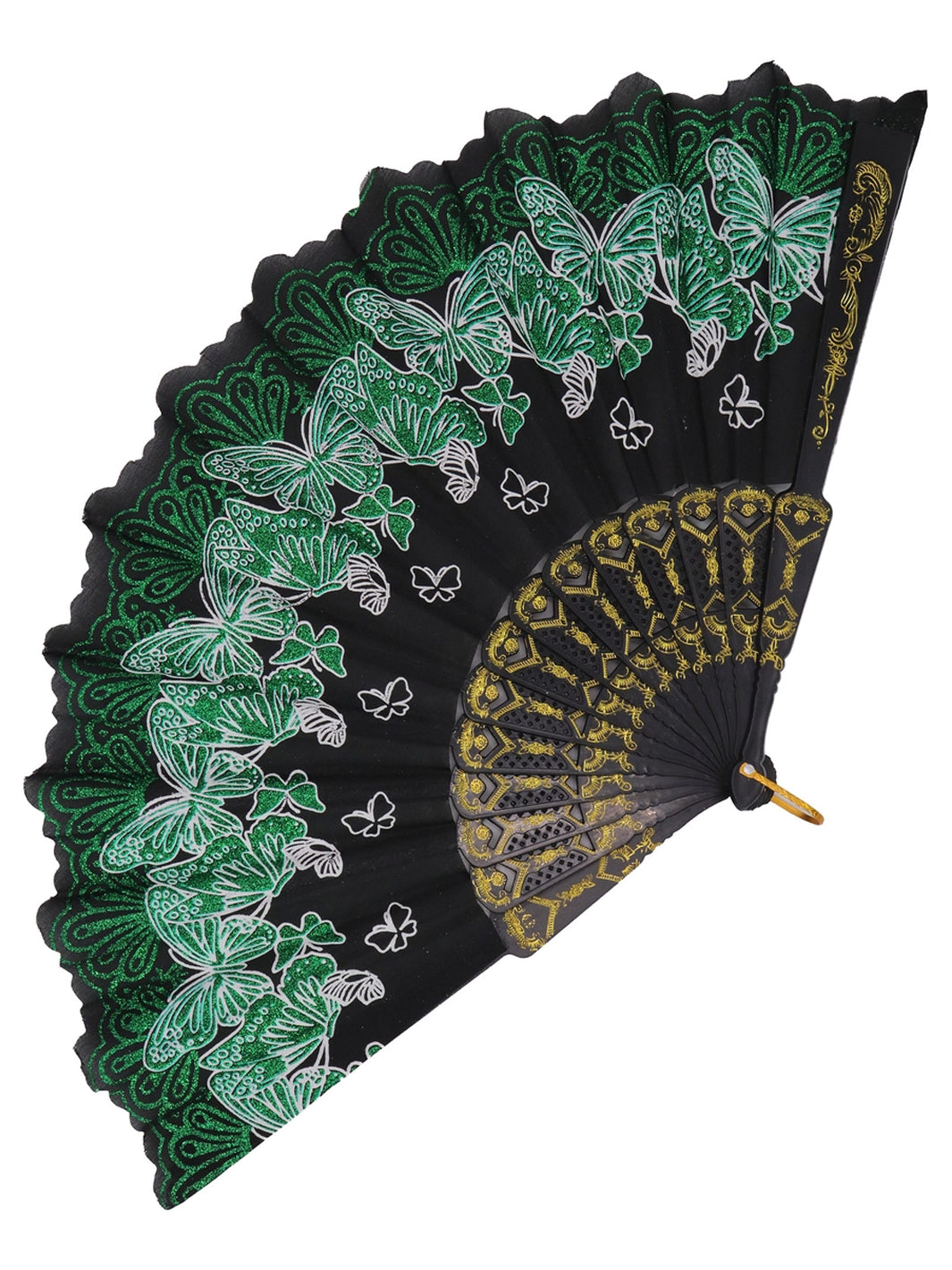 ENCHANTED BUTTERFLY FAN - BLACK & GREEN