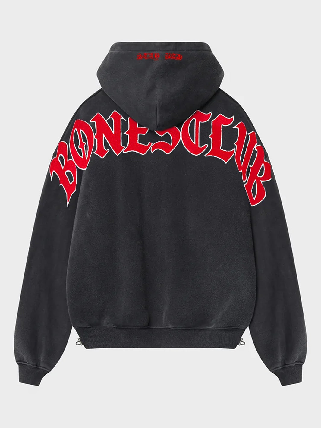 BONES CLUB HOODIE - BLACK/RED