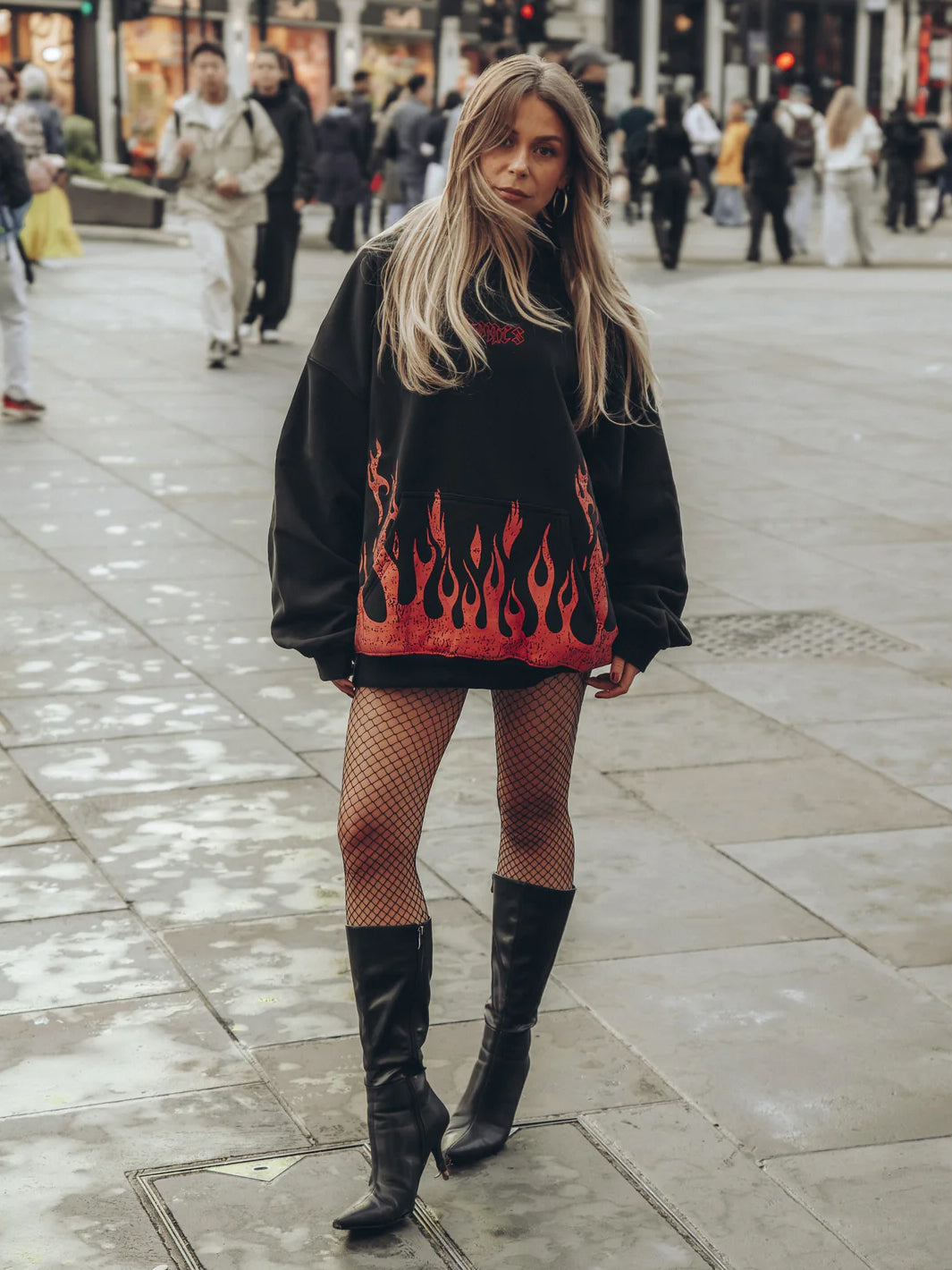 BURNER 2.0 HOODIE - WASHED BLACK/RED