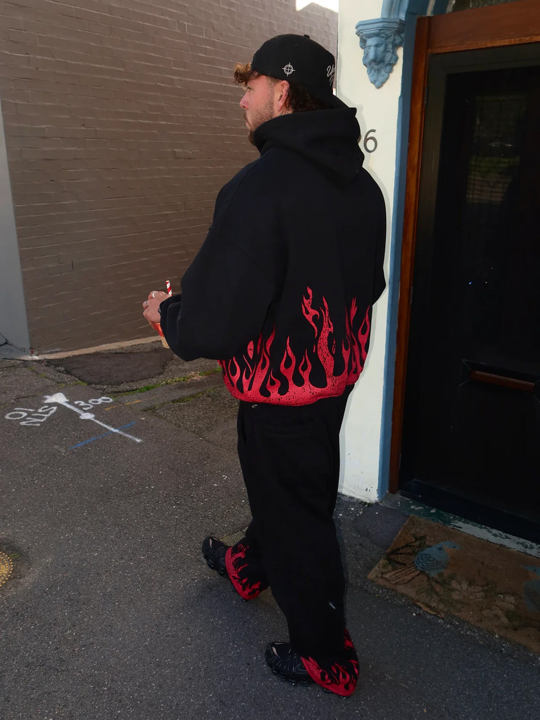 BURNER 2.0 HOODIE - WASHED BLACK/RED