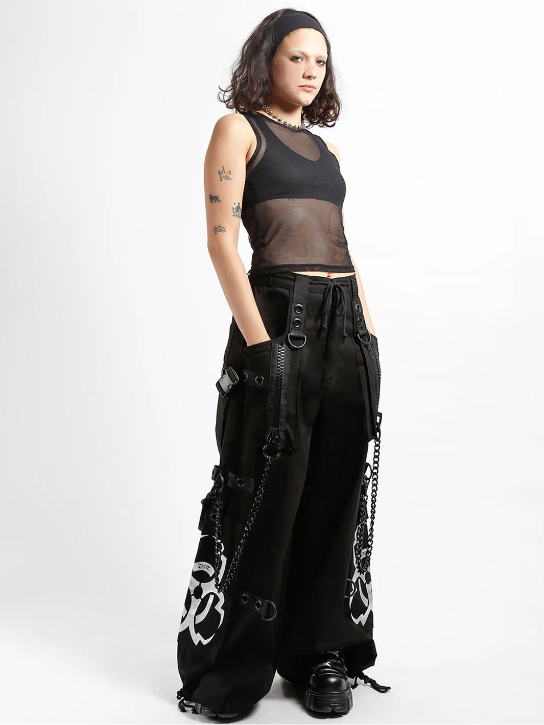 METALLIC BIOTECH PANT - BLACK/SILVER