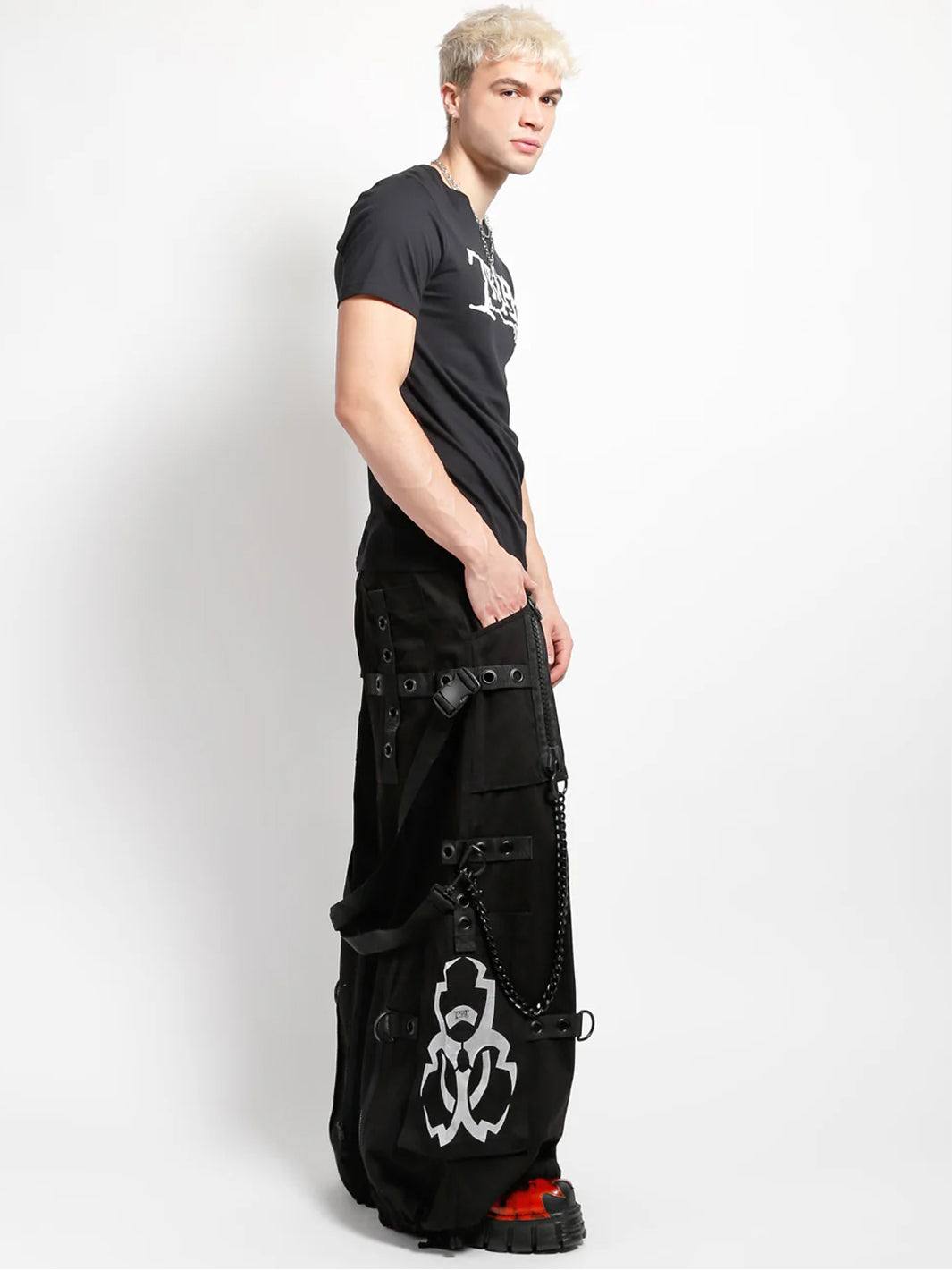 METALLIC BIOTECH PANT - BLACK/SILVER