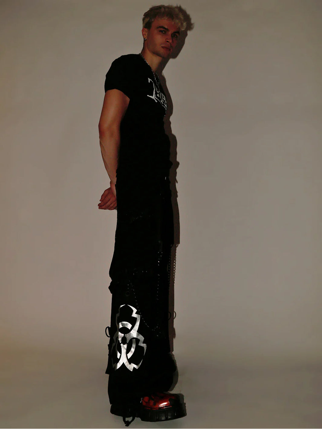 METALLIC BIOTECH PANT - BLACK/SILVER