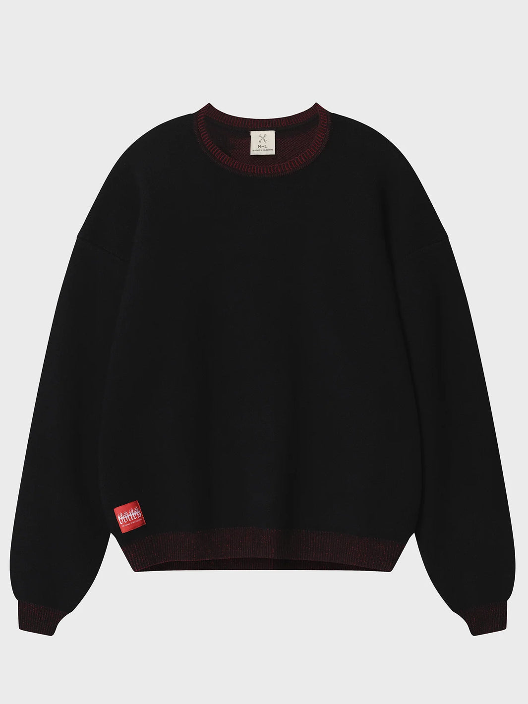 BACKBONE KNIT - BLACK/RED