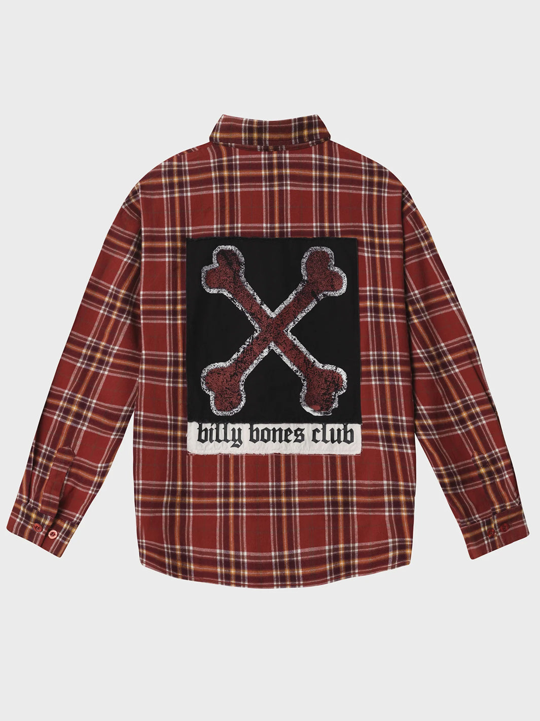 BONES PATCH FLANNEL - RED CHECK