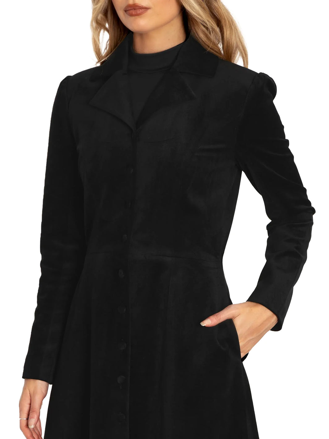 Black Cursed Bats Velvet Trench Coat