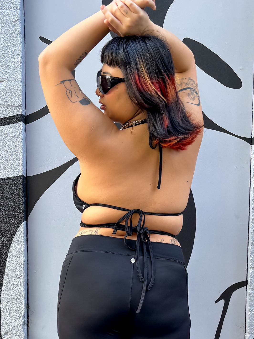 TRIANGLE WRAP TOP - FLAT BLACK