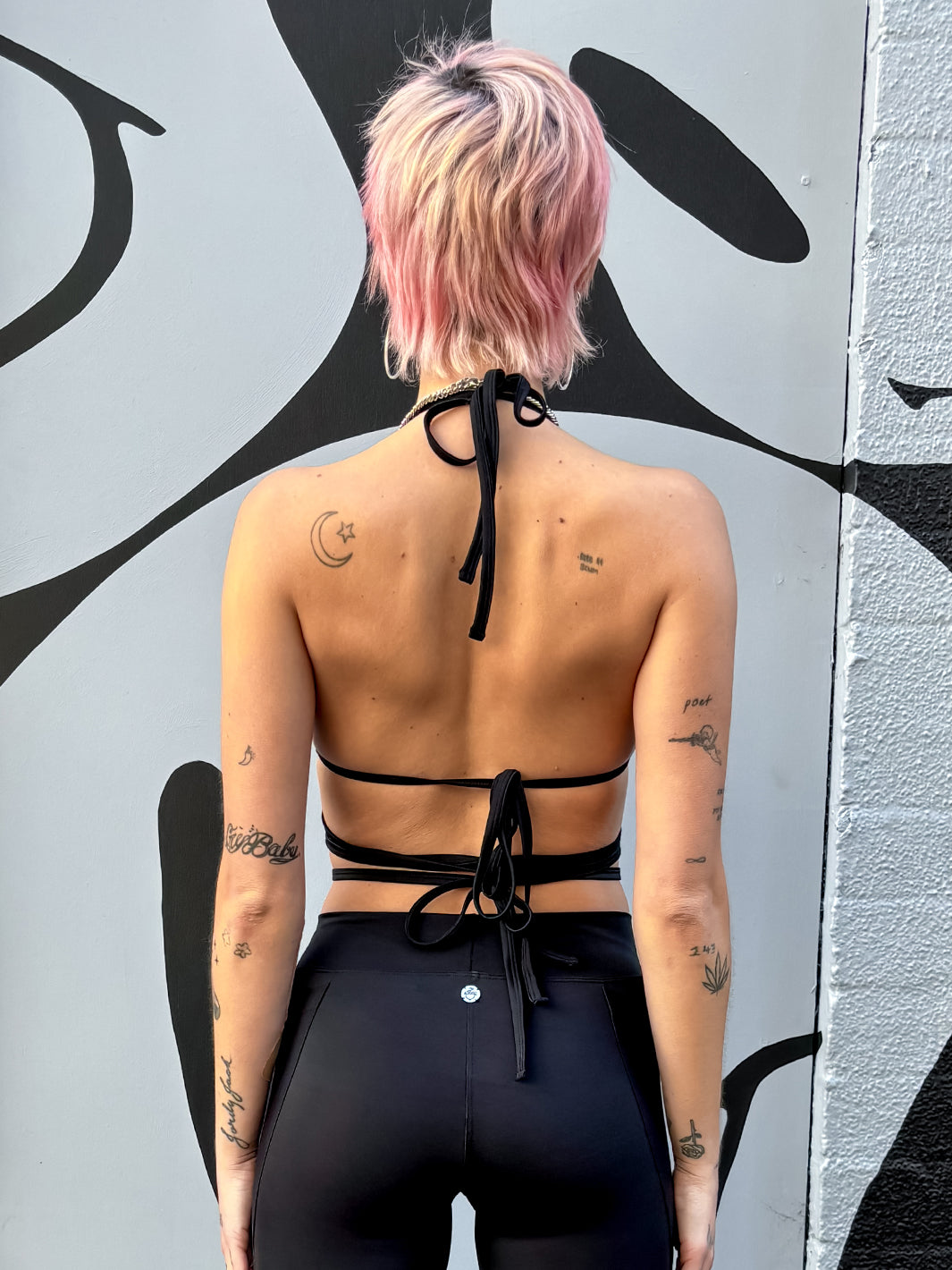 TRIANGLE WRAP TOP - FLAT BLACK